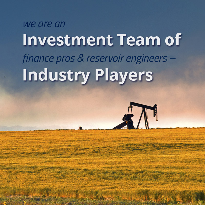 We are an investment team of financial professionals and reservoir engineers -- industry players